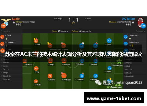 苏索在AC米兰的技术统计表现分析及其对球队贡献的深度解读